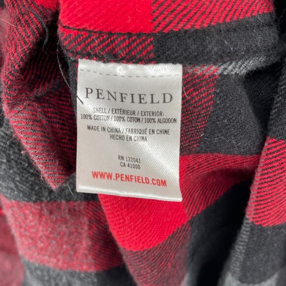 PENFIELD Shirt Womens M Trailwear Chatham Buffalo Plaid Flannel Cotton Red - Picture 12 of 15